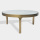 modern round stainless steel coffee table