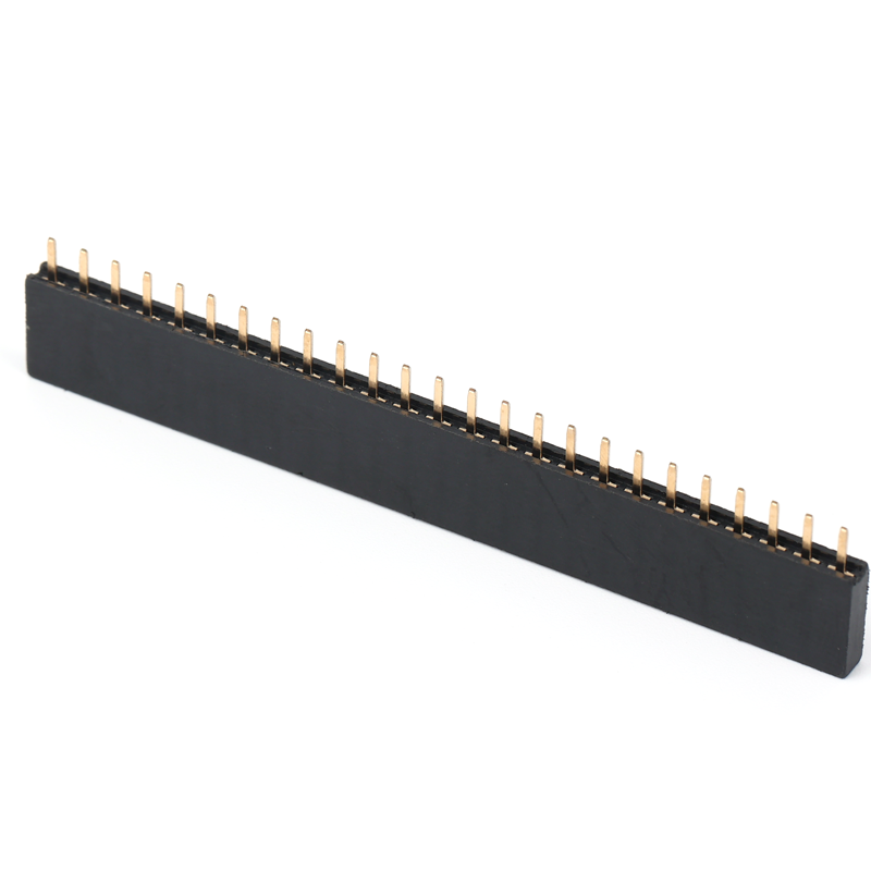 2.54mm Single Row Female Header 180 degrees