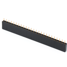 Encabezado femenino de 2.54 mm de una sola fila 180 grados