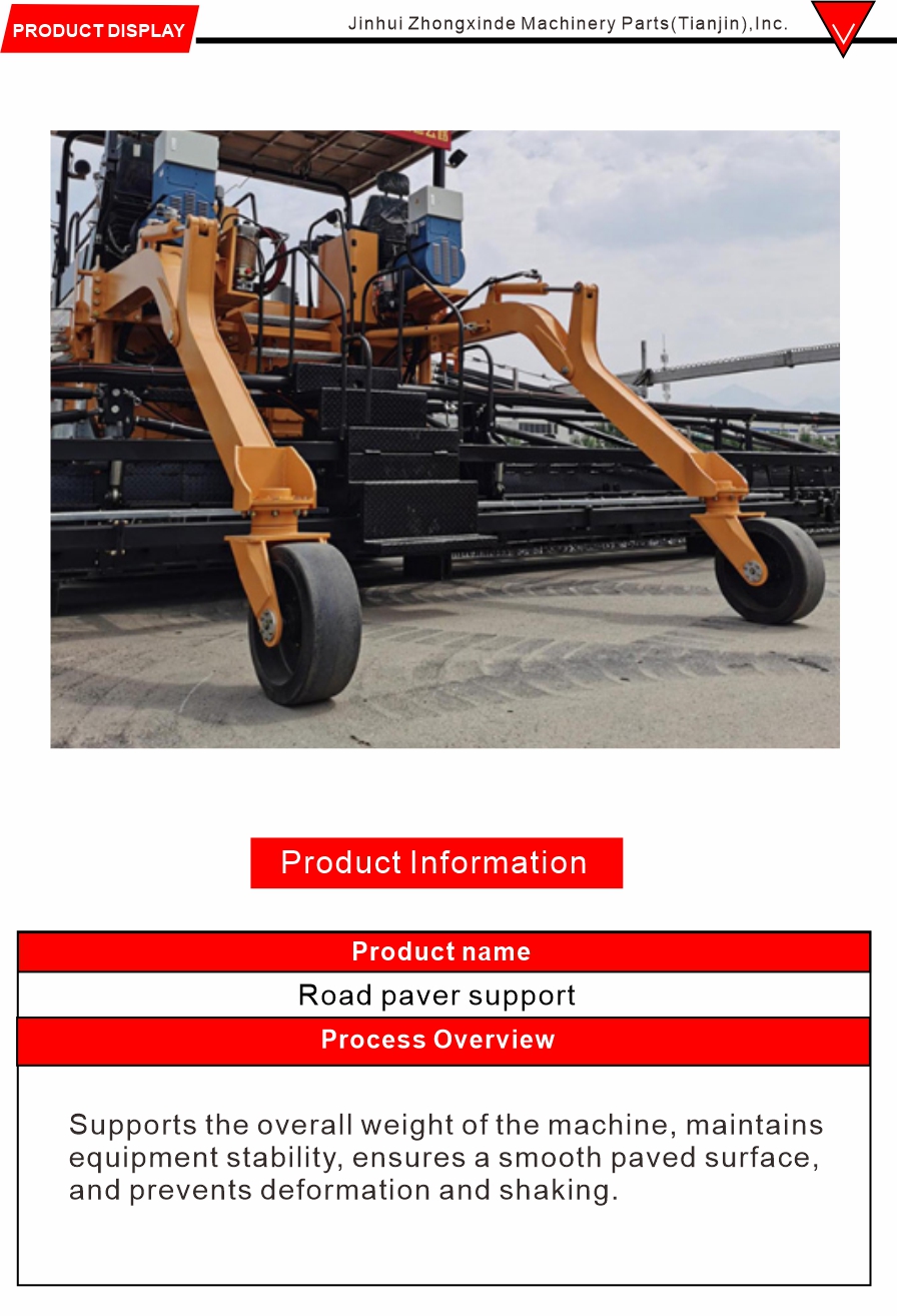 paver support for road construction