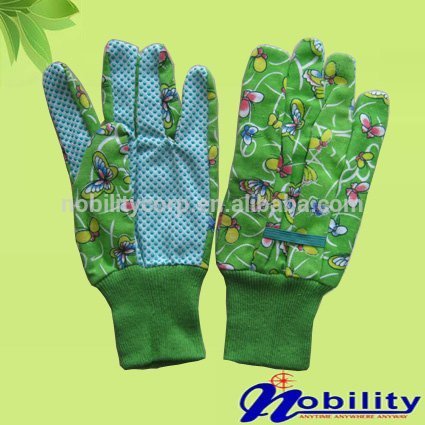 canvas cotton drill non-slip garden gloves