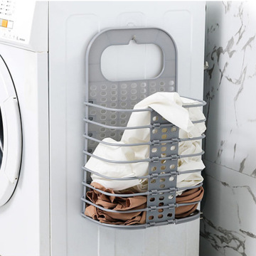 Nail-Free Collapsible Dirty Clothes Basket - Portable Wall Hanging Storage Solution