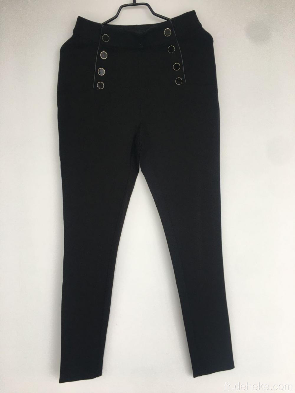 Pantalon de bouton de ponte en tricot pour femmes