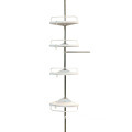 Height Adjustable 4-Tier Telescopic Shower Caddy for Bathroom Organization