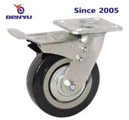 Heavy Duty Swivel PU Caster with Brake
