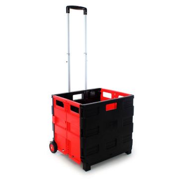 Folding Tug Portable Hauling Cart: Pull Bar Shopping Cart