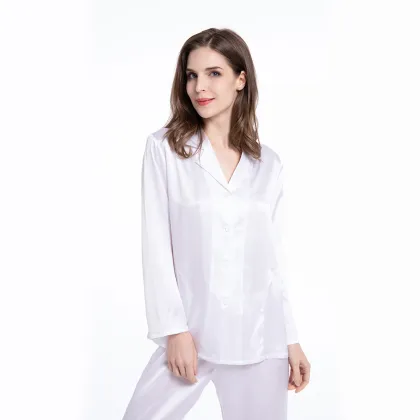 19Momme Silk Pajama Set Full Length Ladies