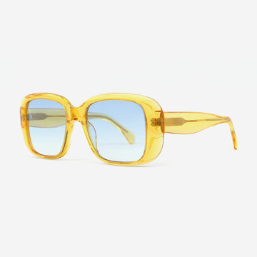 Retro Square acetate female sunglasses