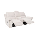 Luxus klassisches Haus weiß benutzerdefinierte 2-Sitzer elektrische Liebessitz-Filmstühle Couch-Stoff-Recliner modernes Sofa-Set