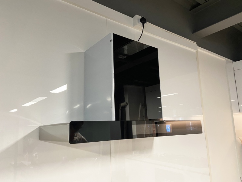 1000m3/h 900mm Titanium Black Remote Control Auto Clean T shape Range Cooker Hoods Exhaust Chimney Extractor Hood