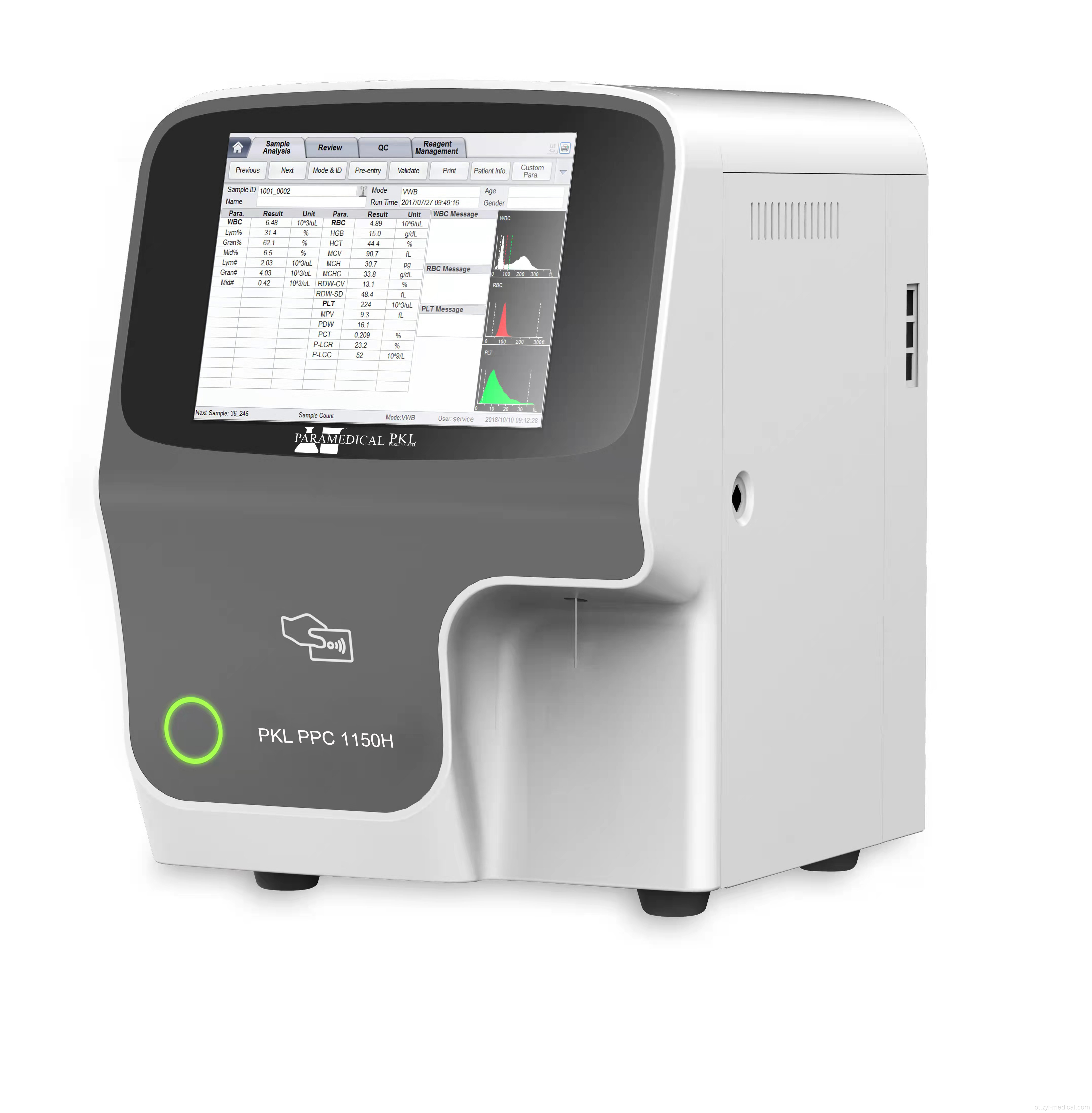 Analisador de contagem de células sanguíneas da Machine CBC