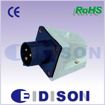 ES513/523 industrial plug and socket Panel angle socket