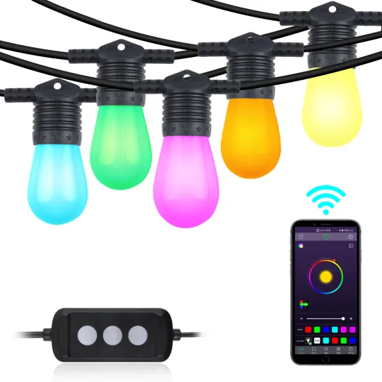 14.6m BLE Control 256 Modes RGBW Smart String Light Chain