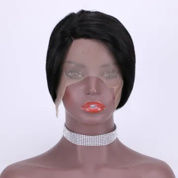 HD 360 lace frontal pixie cut hair wigs with highlight 100% natural brazilian virgin human hair wigs for black woman