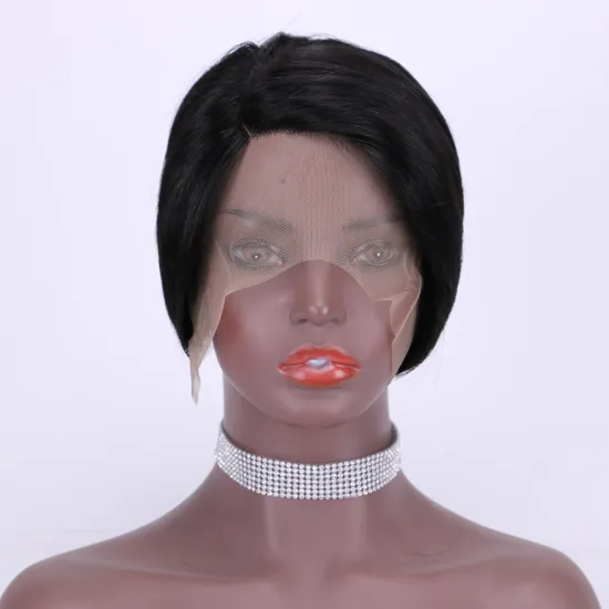 HD 360 lace frontal pixie cut hair wigs with highlight 100% natural brazilian virgin human hair wigs for black woman