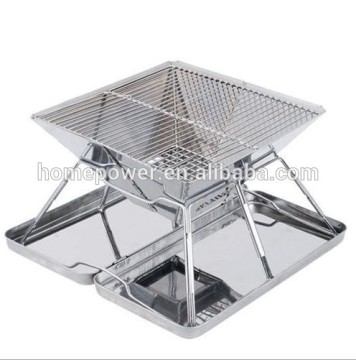 Grill bbq a carbone in acciaio inossidabile pieghevole
