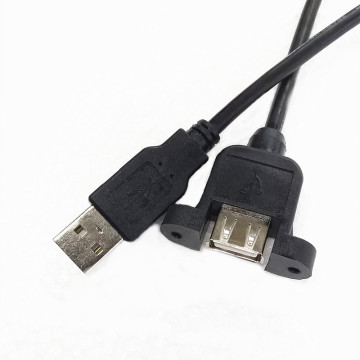 USB 2.0 Uzatma Kablosu Erkek - Kadın Panel Montajı Vida ile