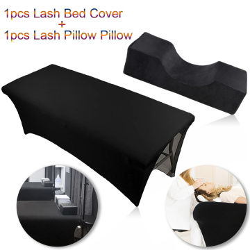 Elastic Sheet Lash Bed Cover Lash Pillow Neck Support Eyelash Extension Pillow Memory Foam Grafting Eyelashes Makeup Salon Tools