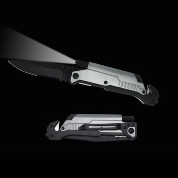 Survival Knife, Made of 420 Stainless Steel with LED Flashlight, Overall Length of 208mm