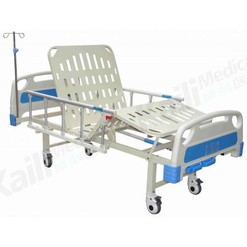 Cama manual de hospital Cama médica de duas funções barata