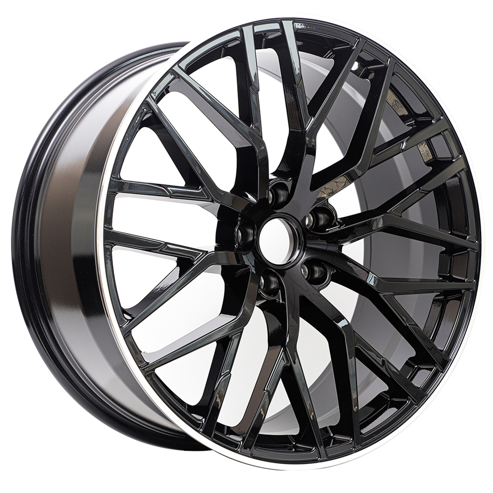 Audi A7 Replica Wheels 10 Black Machine Lip