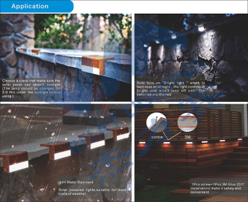 outdoor Dinding Patio Deck lampu tenaga surya