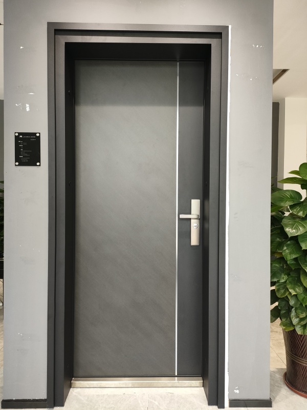 Pintu luaran aluminium kelabu kelabu moden