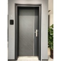 Puertas exteriores de aluminio de alta seguridad grises modernas