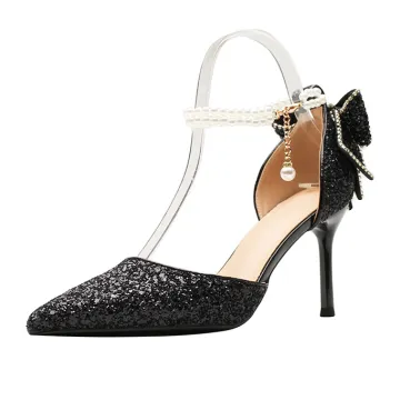 High-Quality, Summer-Themed High Heel Sandals with Pearls and Sequins for Women and Ladies