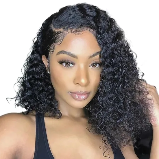 Raw Indian Cuticle Aligned Virgin Human Hair Wig For Black Women Pre Plucked Kinky Straight HD Swiss Lace Front Closure Wig