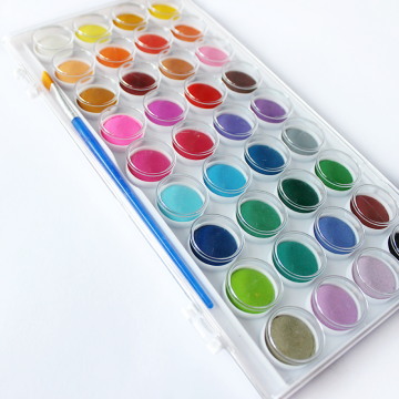 12/18/24/36 Colors Non-Toxic Watercolor Paint Set for DIY Graffiti and Kids Art