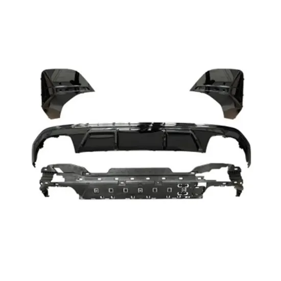 440i M-Performance Gloss Black Rear Diffuser Bumper Accessories for BMW G26 4-door