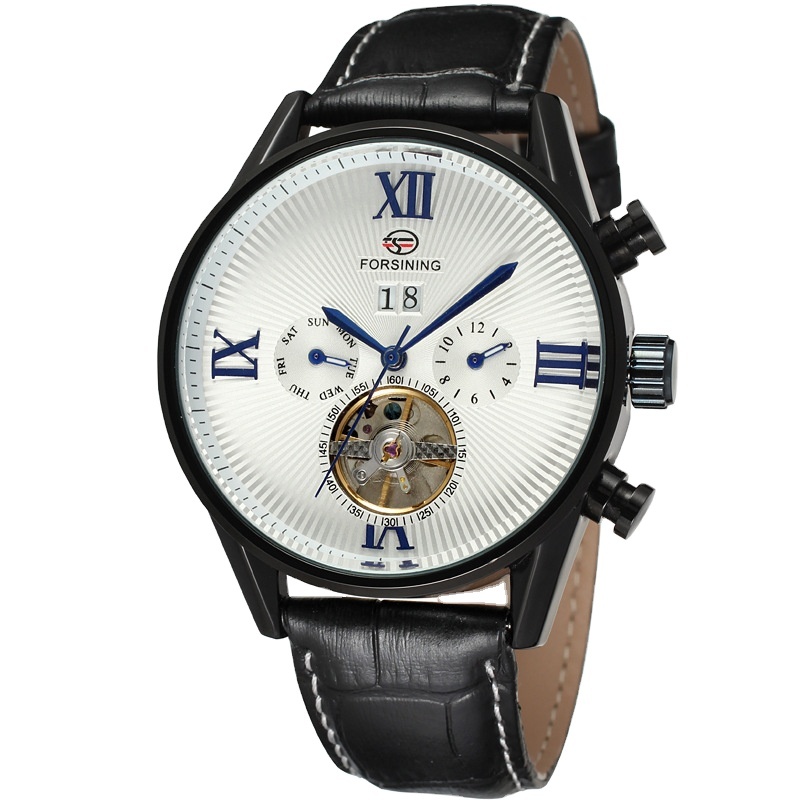 Top Brand Automatic Mechanical Watch with Roman Numerals and Punk Style for Men
