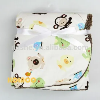 Sherpa Fleece Printed Baby Blanket/super soft fleece baby blanket