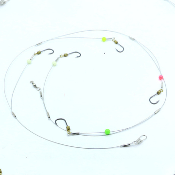 Sparkle Glitter Sabiki Rigs with 5 Hooks Luminous Beads for Saltwater Fishing