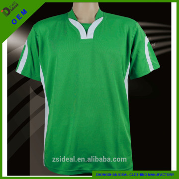 Mens short sleeve 100% polyester blank soccer t-shirts