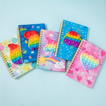 Personalisierte Silicon Pop It Notebook mit Unicorn Cartoon Design: Ein stilvolles Stressbekämpfungsinstrument für die Schüler