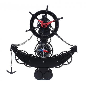 Metal Rudder Gear Desk Clock