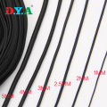 1mm/2mm/3mm/4mm/5mm Black/White Round Rubber Elastic Cord Rope