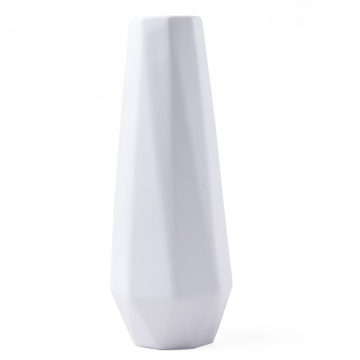 Décoration de maison de conception unique personnalisée en porcelaine en céramique vase à fleurs blanches