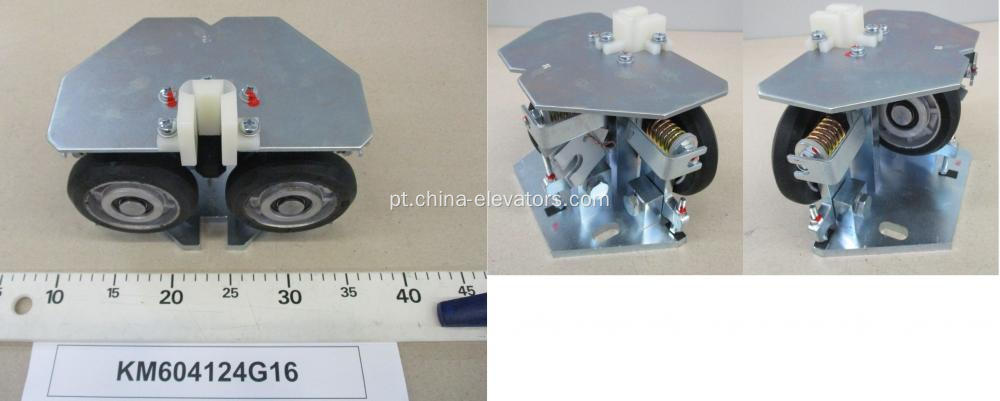 KM604124G16 Sapata guia de rolo de 100 mm para elevadores KONE