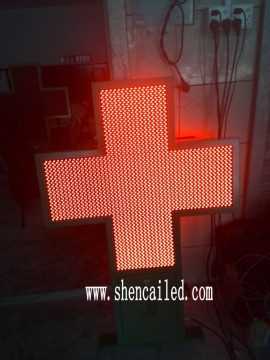 Green Iron box outdoor led green cross