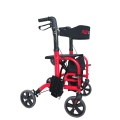 Vouwing 4 wielen Rollator met stoel en voetsteun