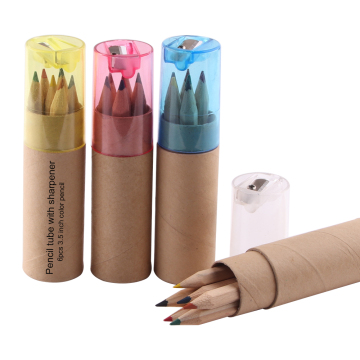 Custom Wood 6Pcs Mini Color Pencils Set - Kids Gift Pencil Color Set