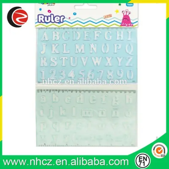 letter model plastic ruler for school
