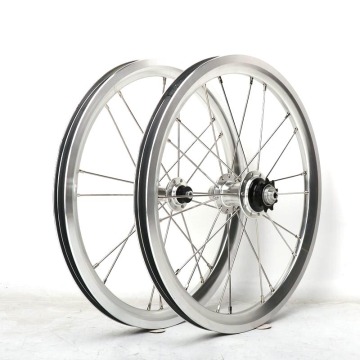 Wheelset sepeda lipat 16 inci dengan rem V untuk bagian sepeda