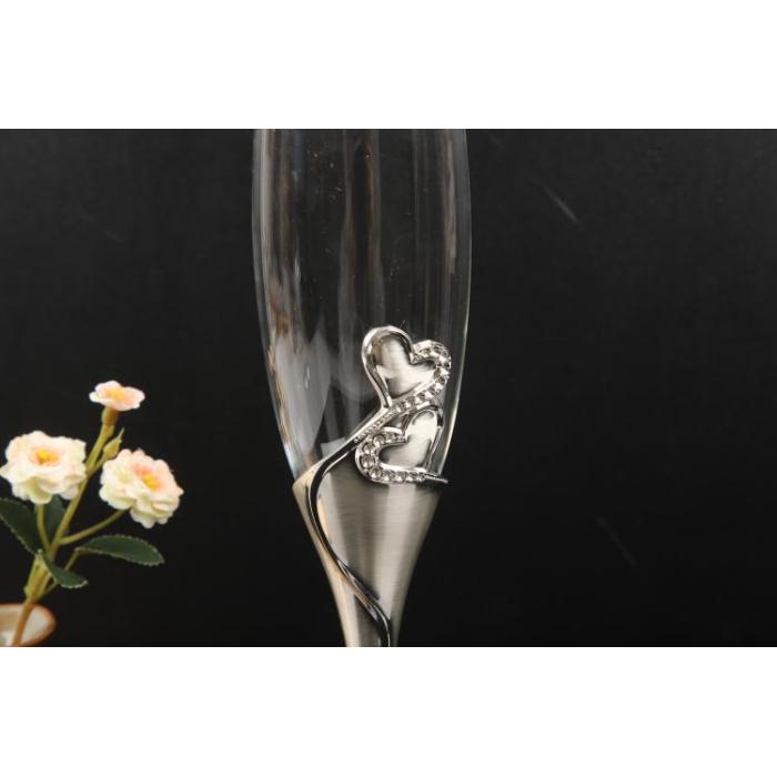 Elegante copo de cristal artesanal