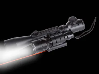 3-9X40e R&G DOT Airsoft Rifle Scope Sight W Red Laser Sight & Flashlight