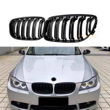 BMW 3 Series E90 LCI M3 Gloss Black Front Bumper Grille Grille 2008-2012