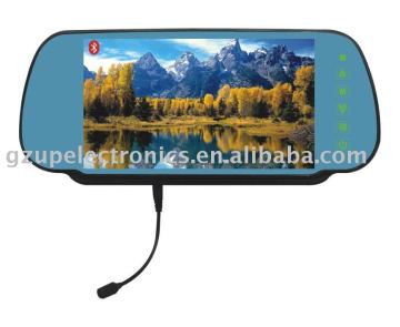7 inch Bluetooth handsfree car rearview mirror monitor